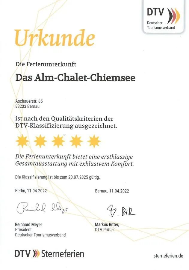 Hébergement de vacances Das Alm-Chalet-Chiemsee Bernau am Chiemsee